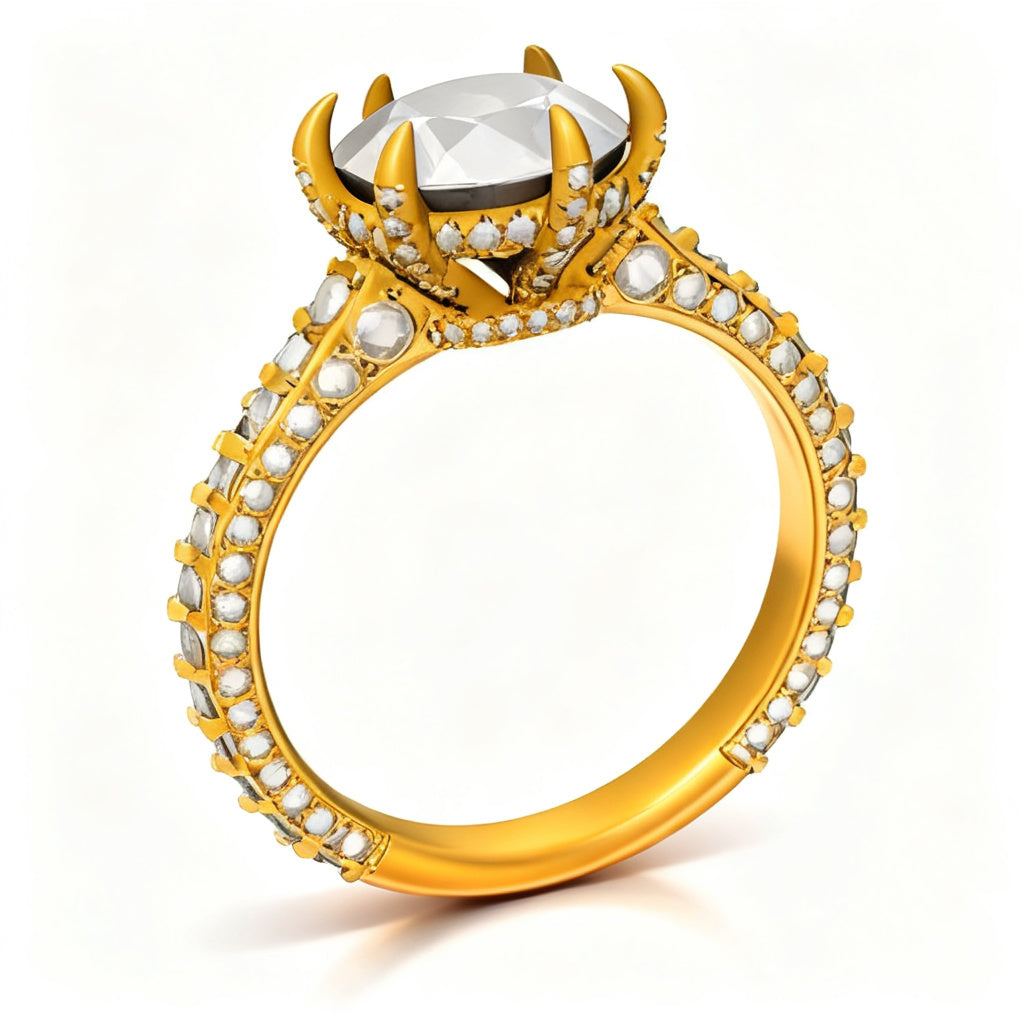 Eternal Glace Band Ring Yellow Gold Side View
