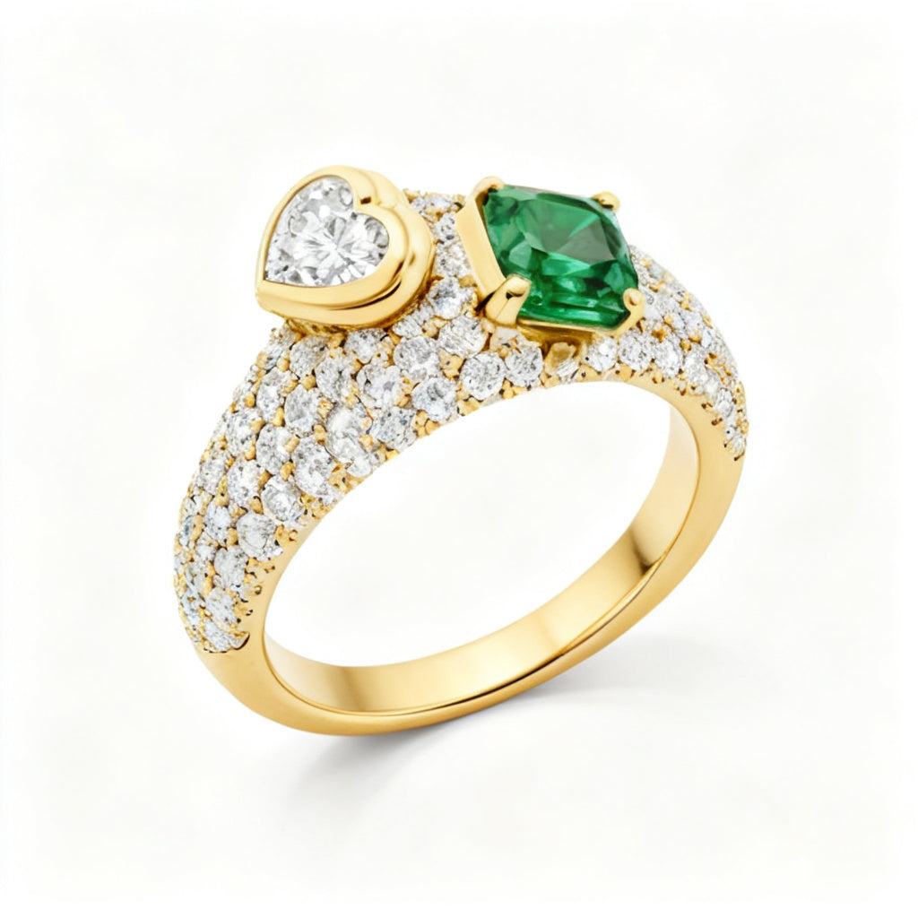 Eternal Devotion Band Yellow Gold 45 Degree View
