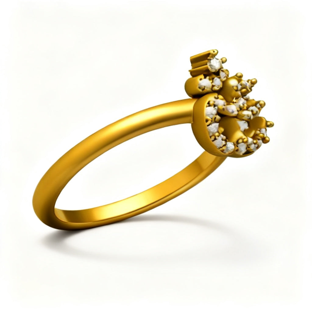 Luminous Petite Band Yellow Gold Side View