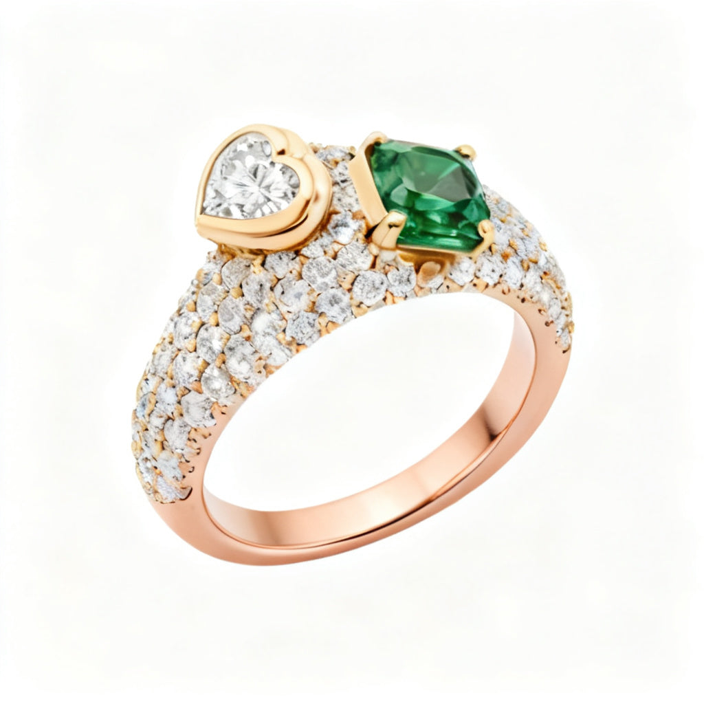 Eternal Devotion Band Rose Gold 45 Degree View