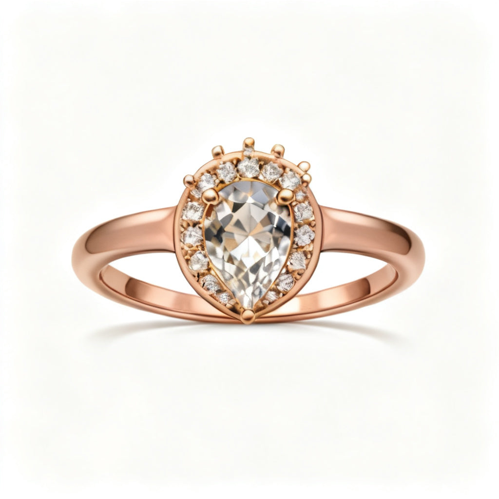 Luminous Petite Band Rose Gold Front View