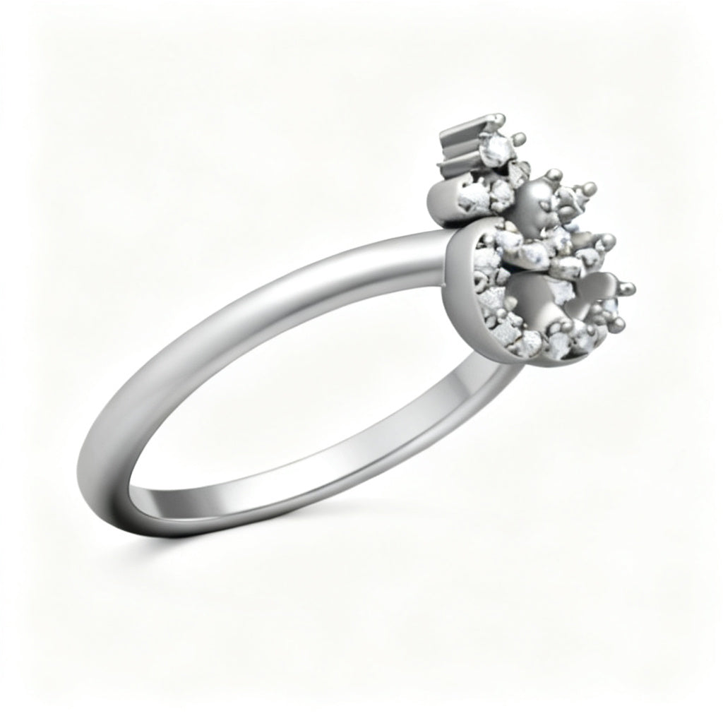 Luminous Petite Band White Gold Side View