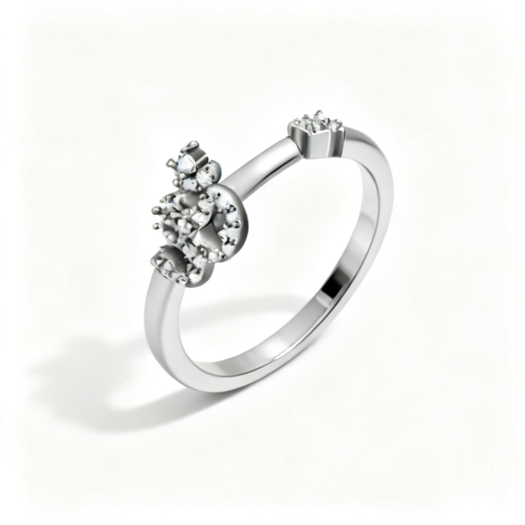 Luminous Petite Band White Gold Overhead View