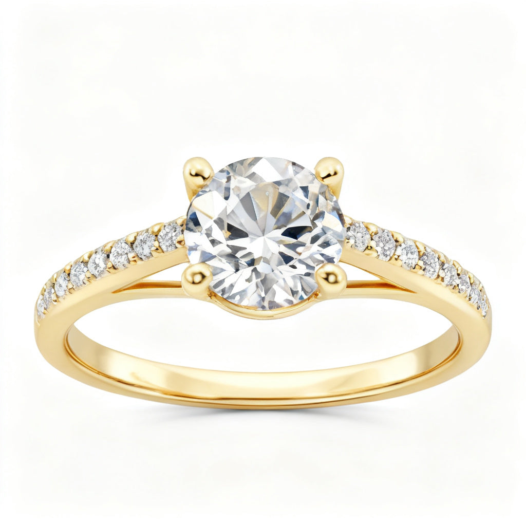 Luminous Orbit Band Yellow Gold Front View