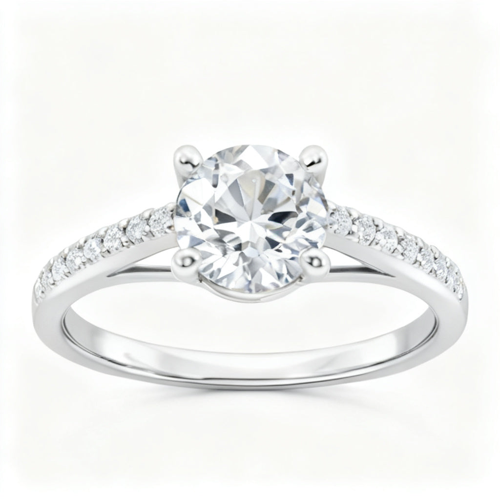 Luminous Orbit Band White Gold Front View