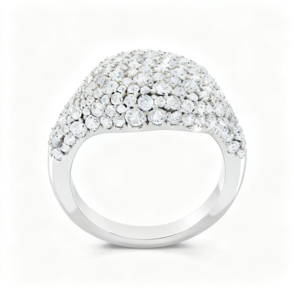Celestial Pavé Band White Gold Front View