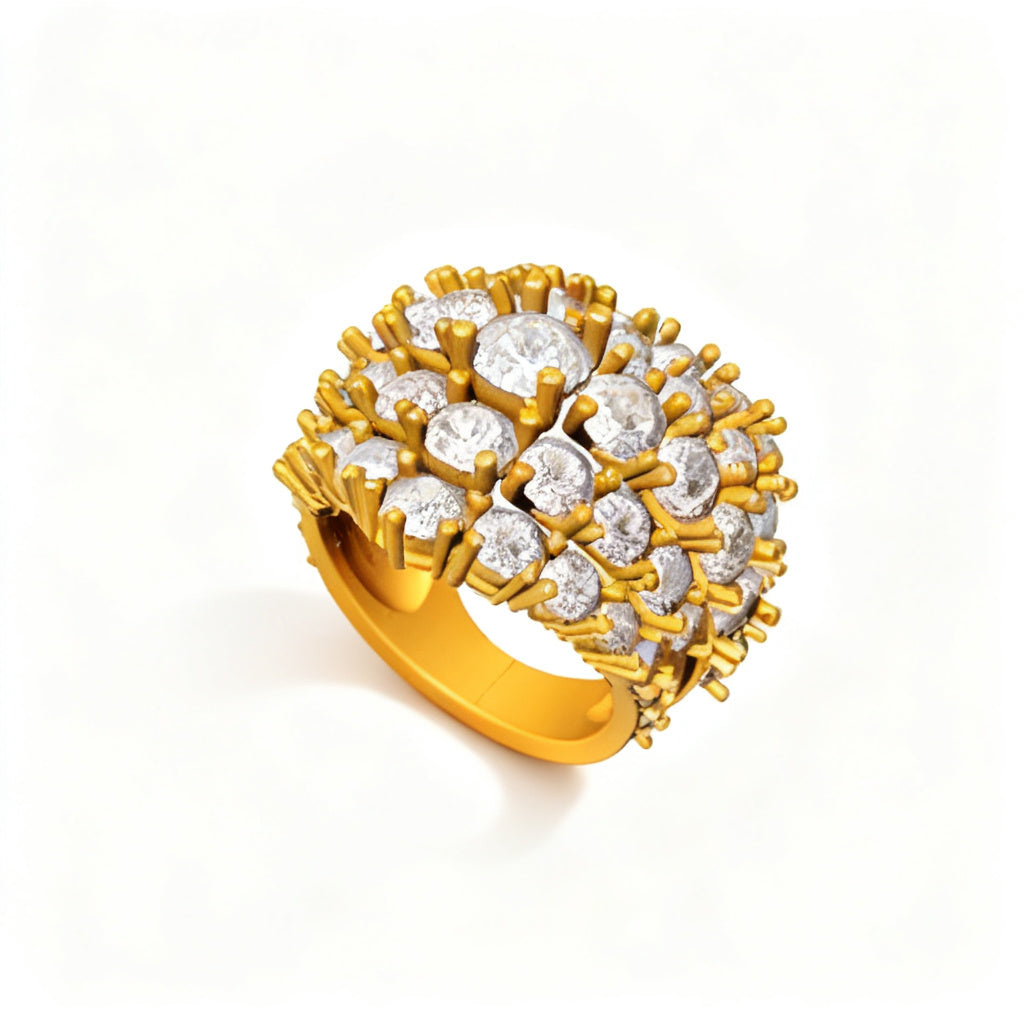 Luminous Infinity Band Yellow Gold Overhead View