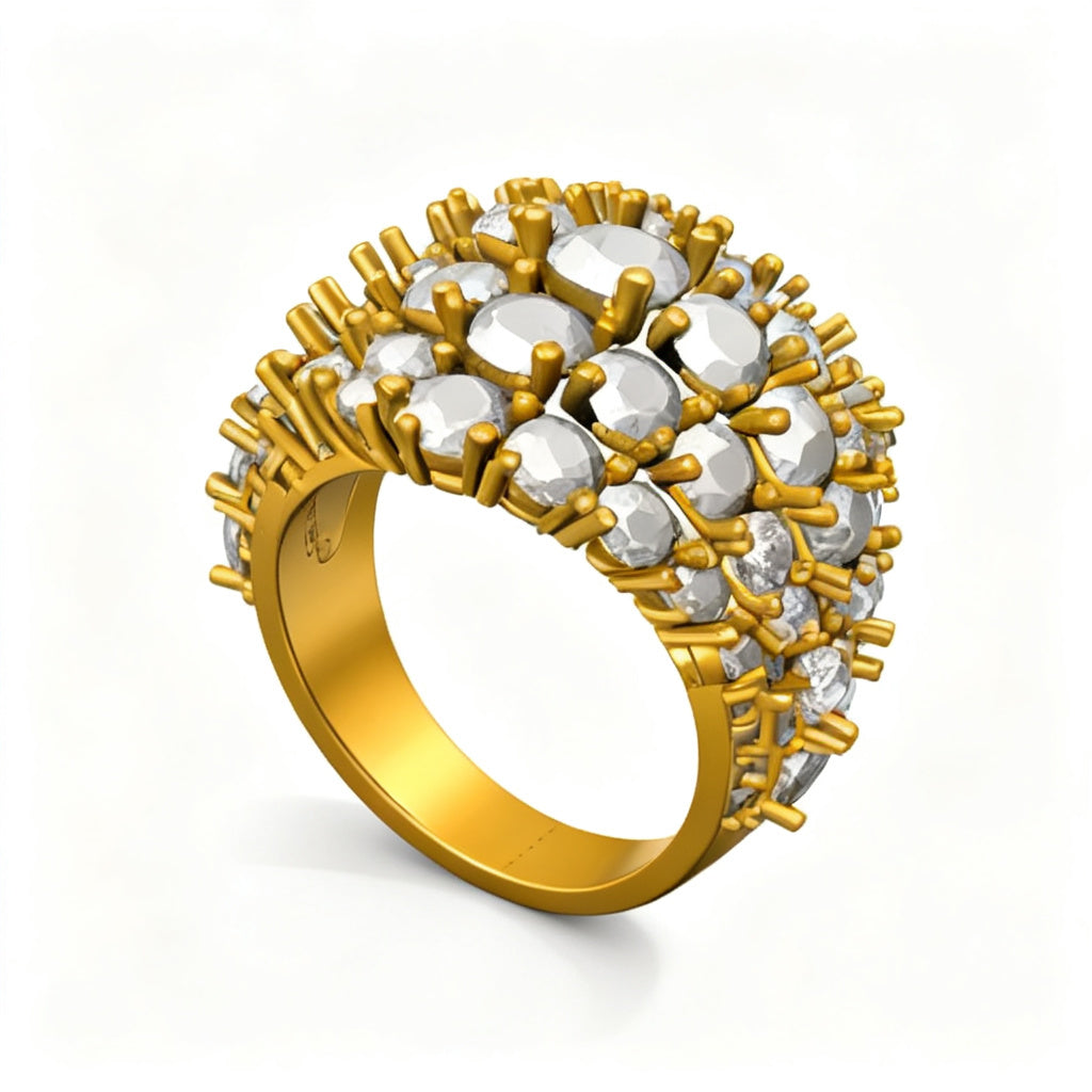 Luminous Infinity Band Yellow Gold 45 Degree View