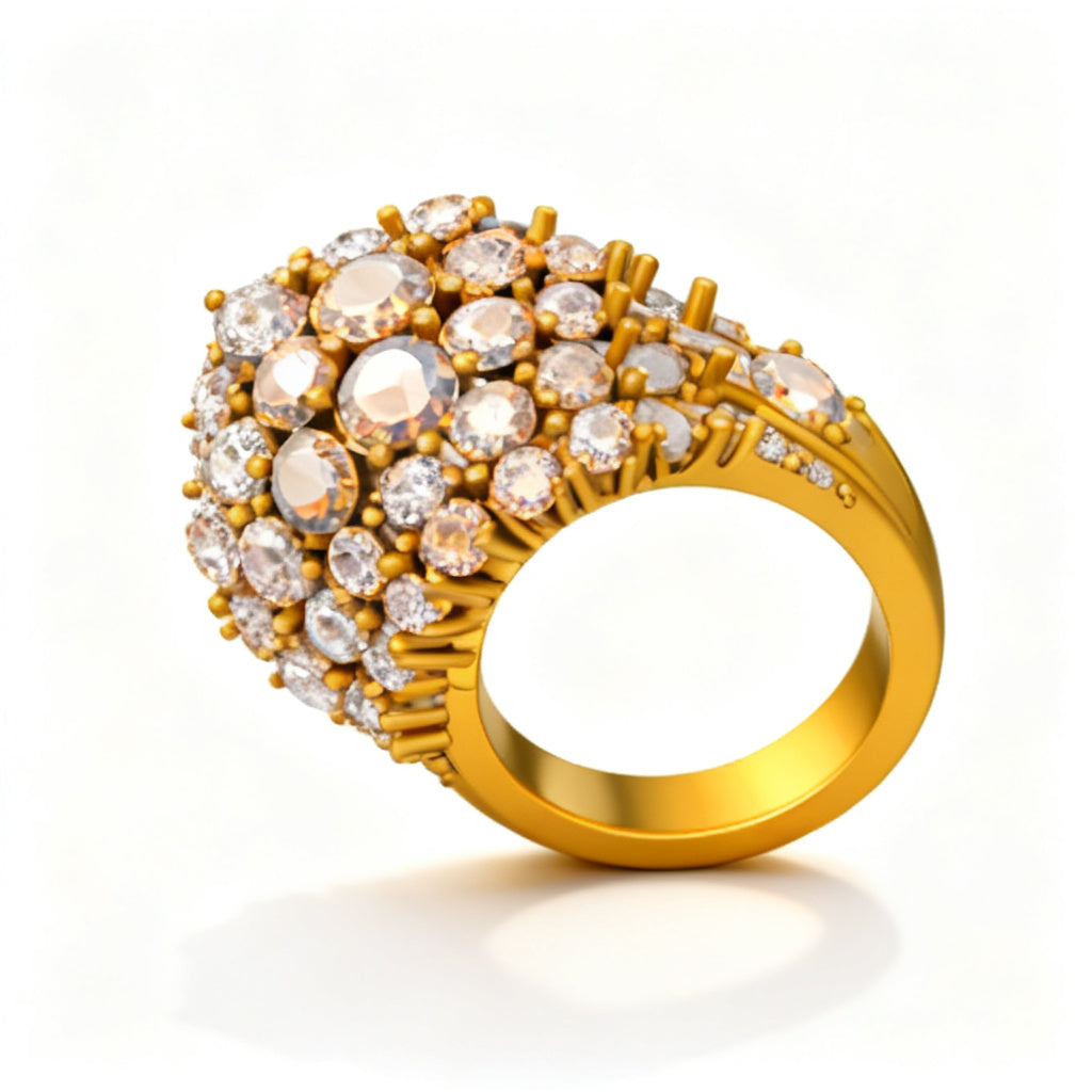 Luminous Infinity Band Yellow Gold Side View