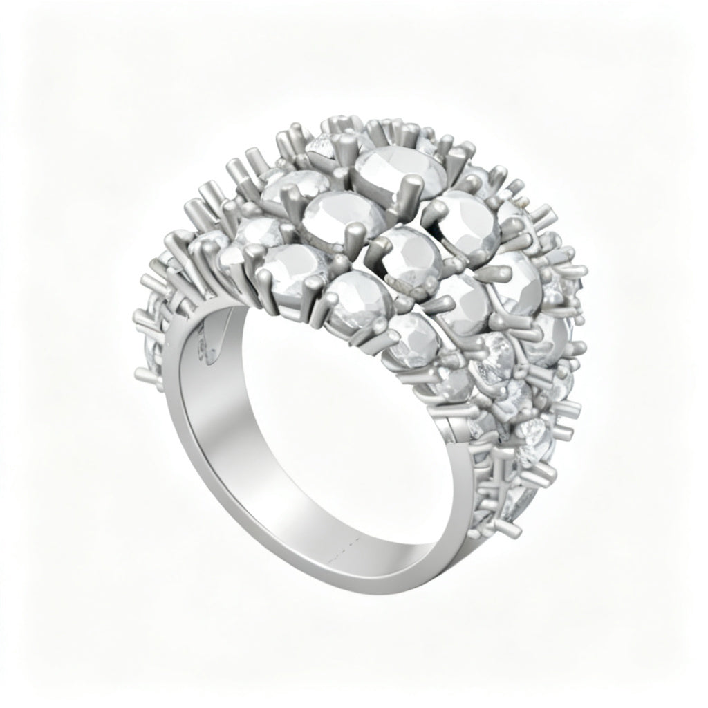 Luminous Infinity Band White Gold 45 Degree View