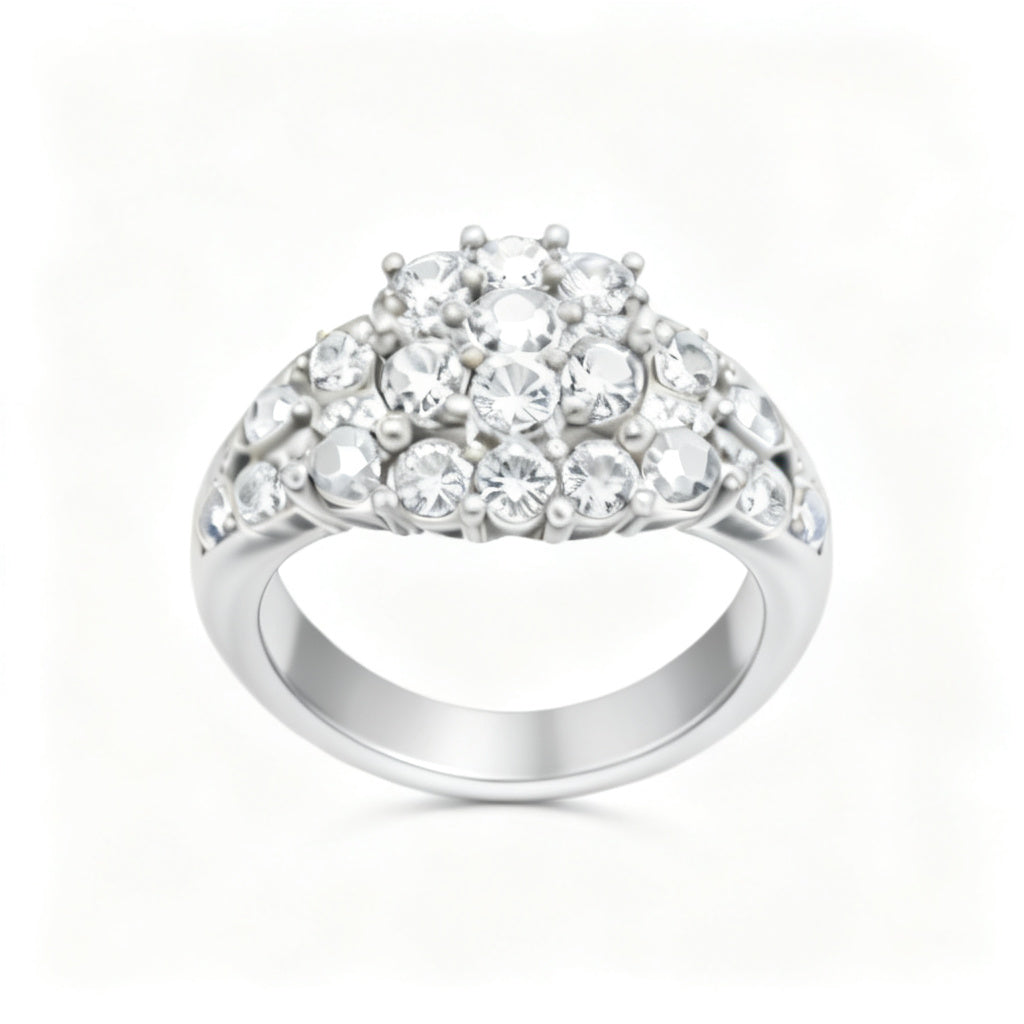 Luminous Infinity Band White Gold Front View