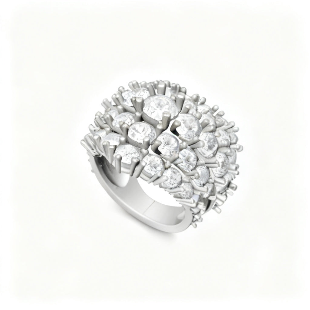 Luminous Infinity Band White Gold Overhead View