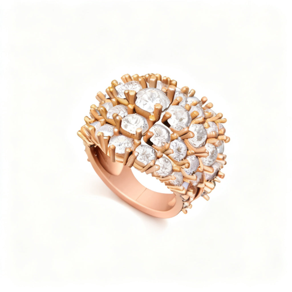 Luminous Infinity Band Rose Gold Overhead View