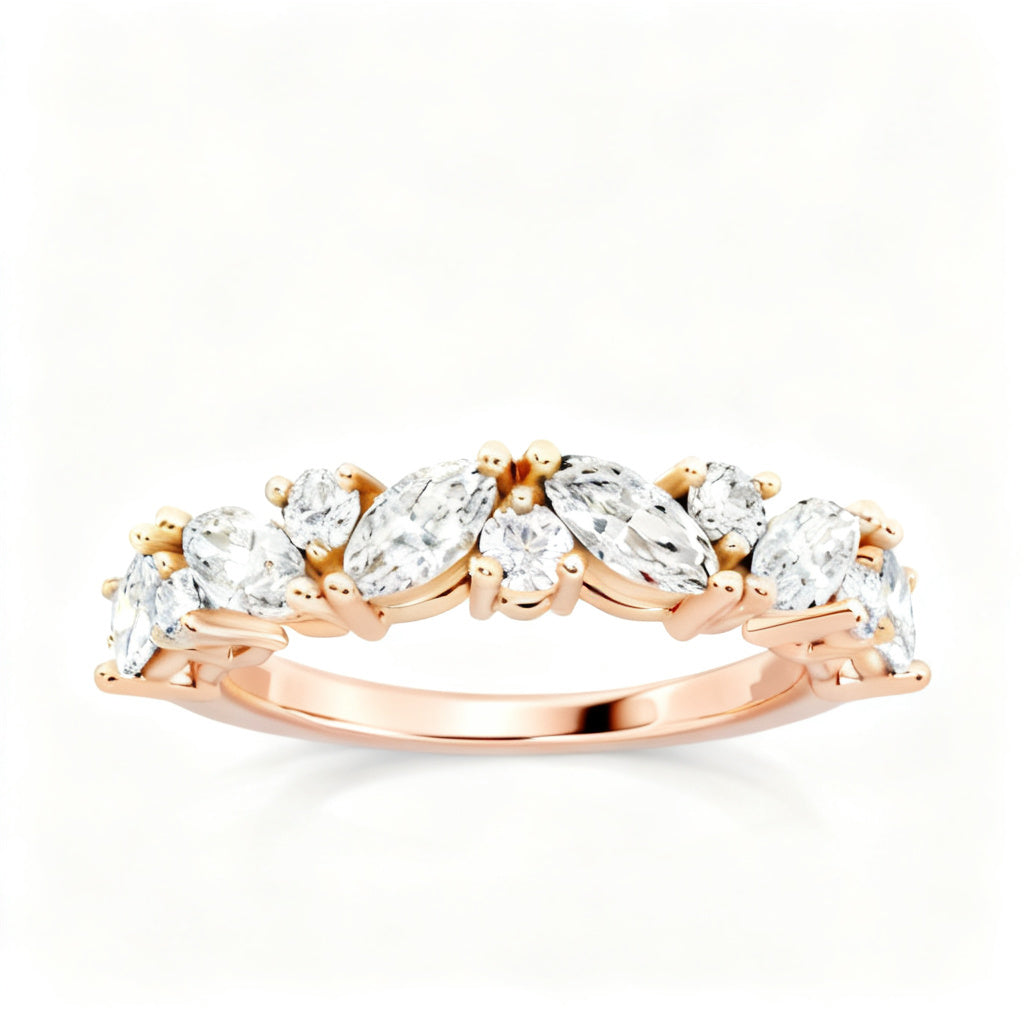 Silver Astral Cluster Rose Gold Front View
