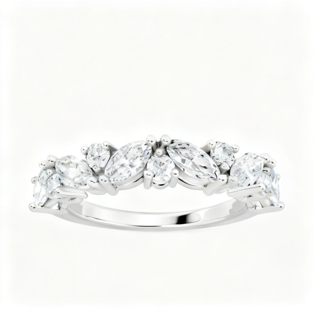 Silver Astral Cluster White Gold Front View