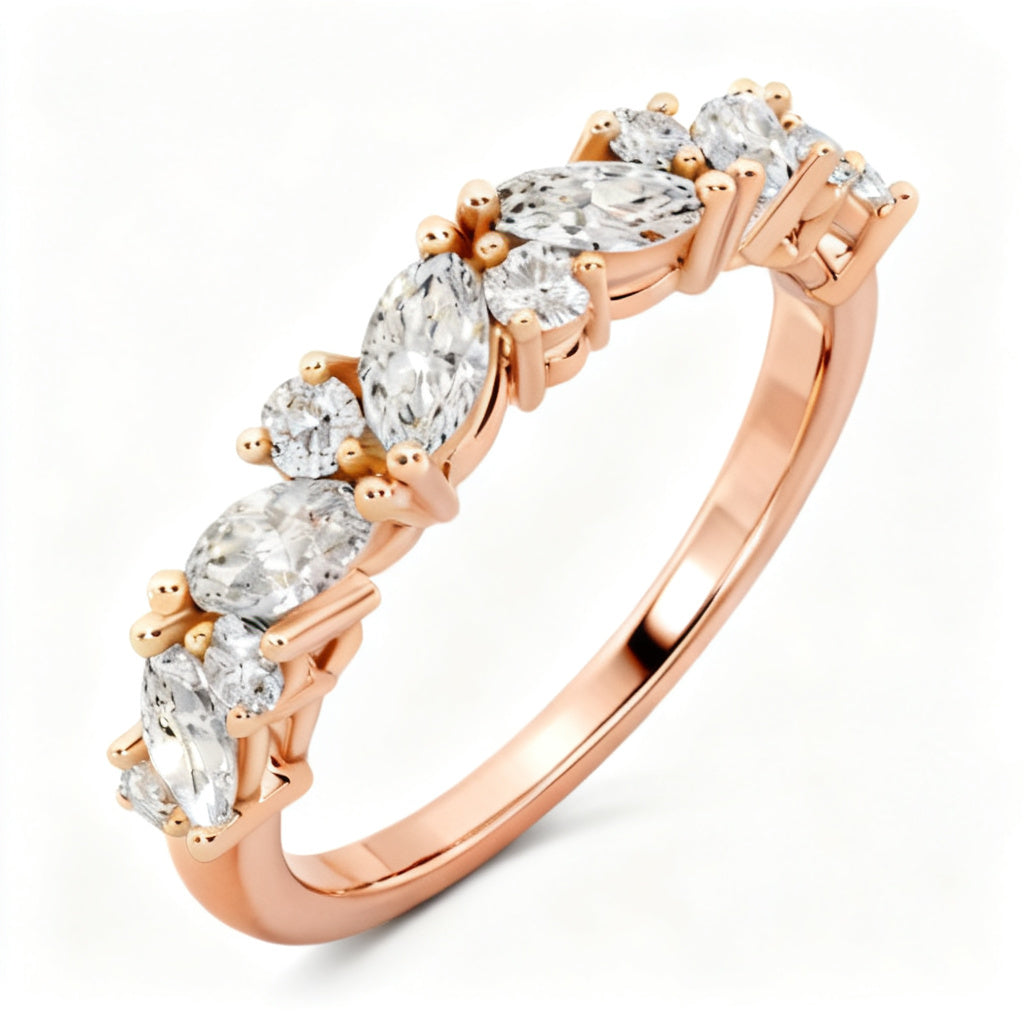 Silver Astral Cluster Rose Gold Side View