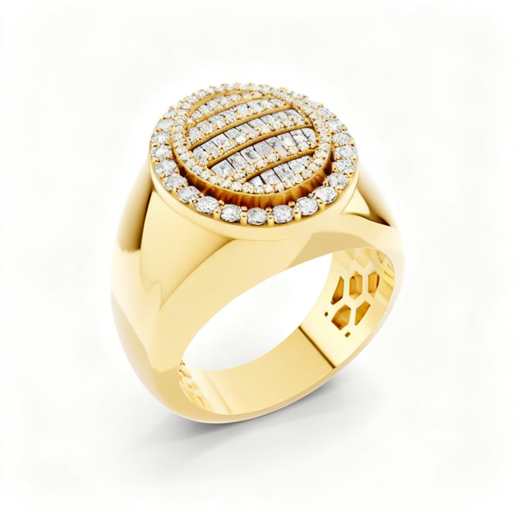 Pavé Gold Radiance Yellow Gold Side View