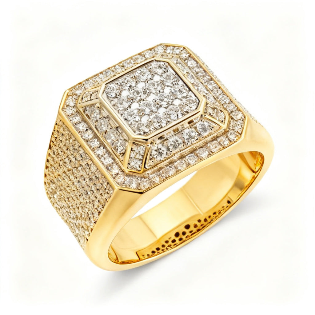 Gilded Pavé Radiance Yellow Gold Overhead View
