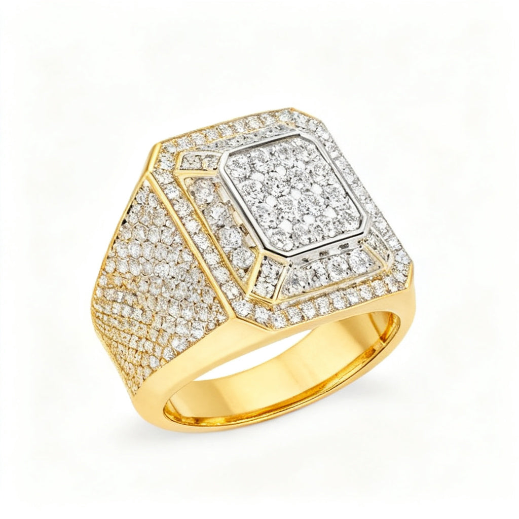 Gilded Pavé Radiance Yellow Gold Side View