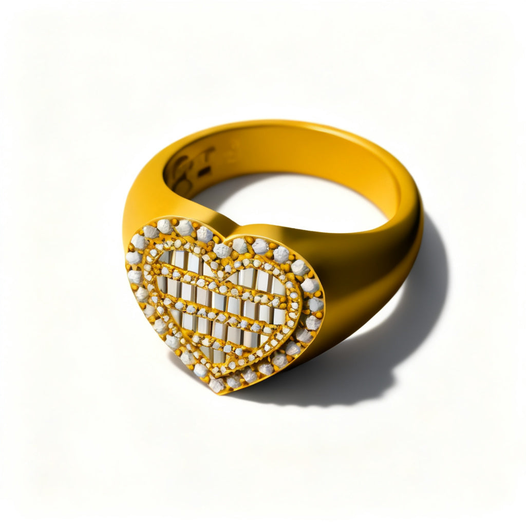 Golden Pavé Radiance Yellow Gold Overhead View