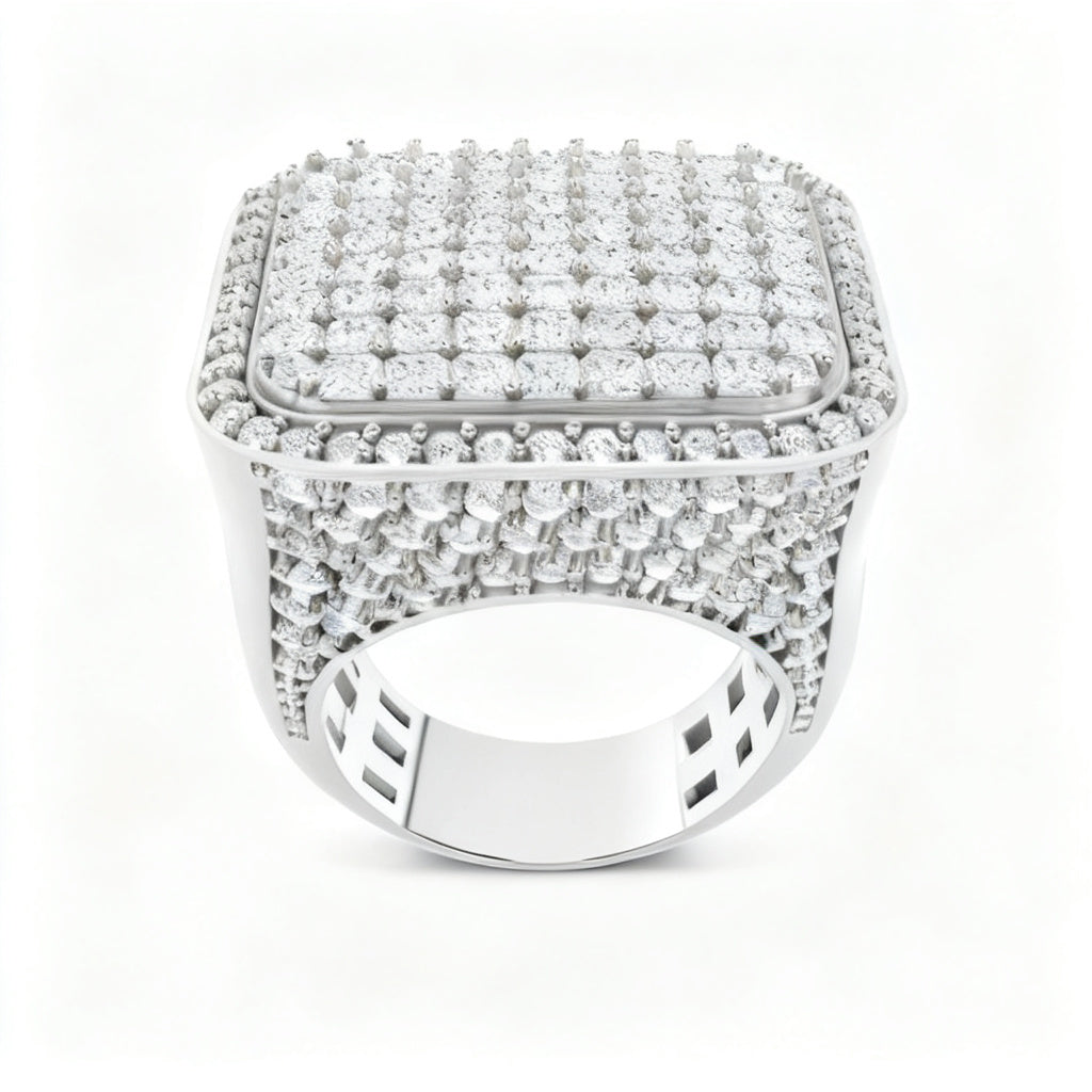 Aurelian Radiance Band White Gold Front View
