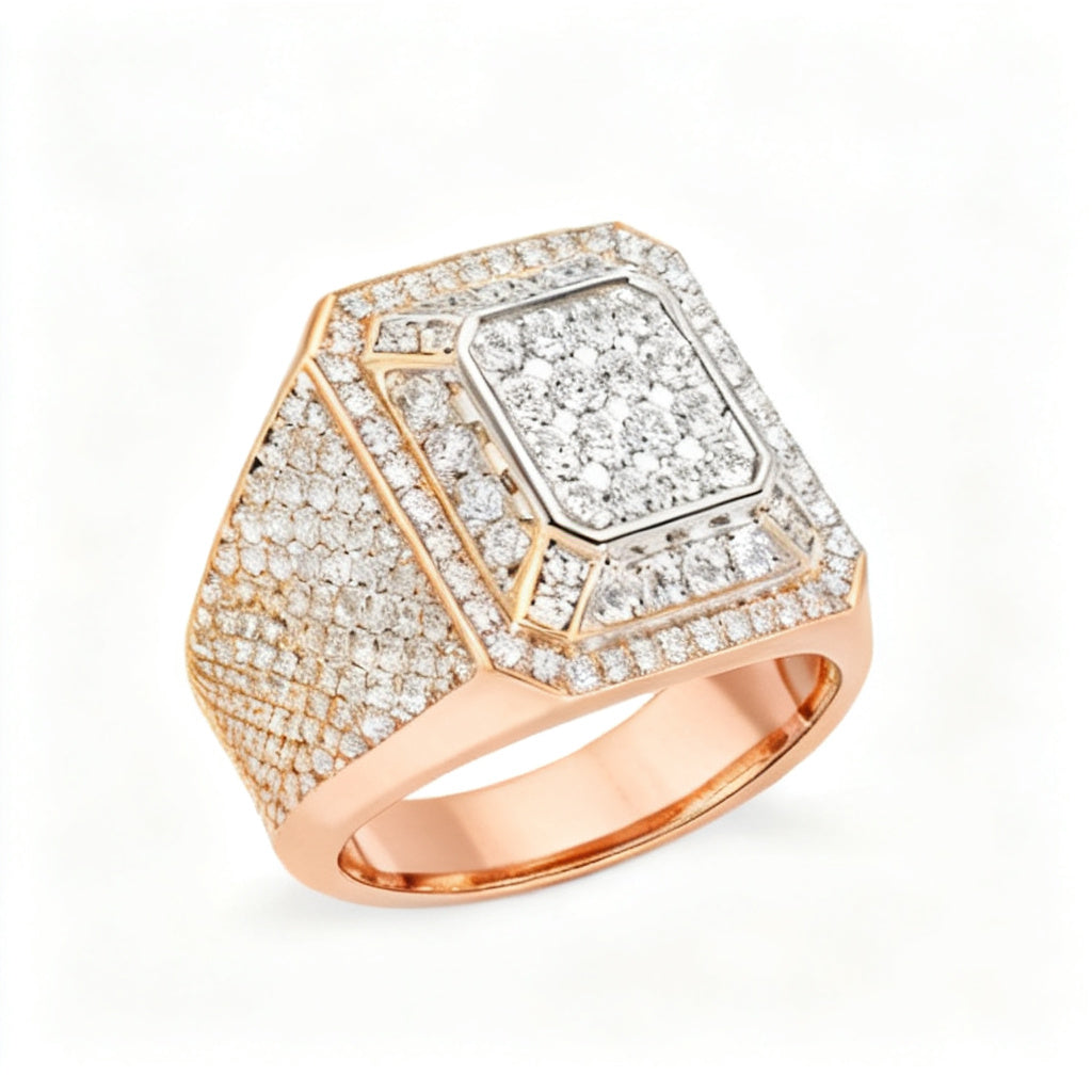 Gilded Pavé Radiance Rose Gold Side View