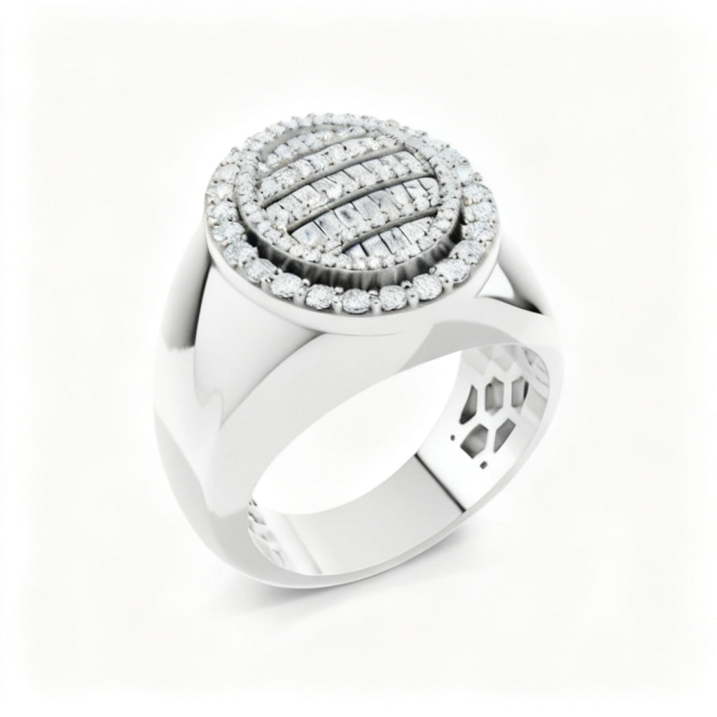 Pavé Gold Radiance White Gold Side View