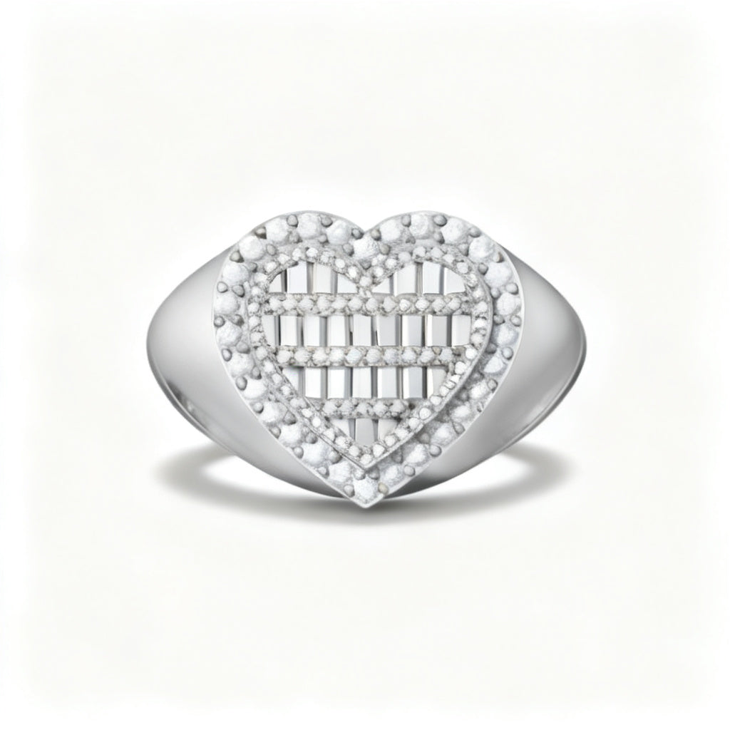 Golden Pavé Radiance White Gold Front View