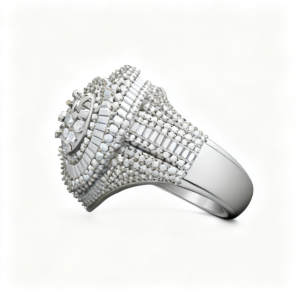 Silver Celestial Shimmer White Gold Side View