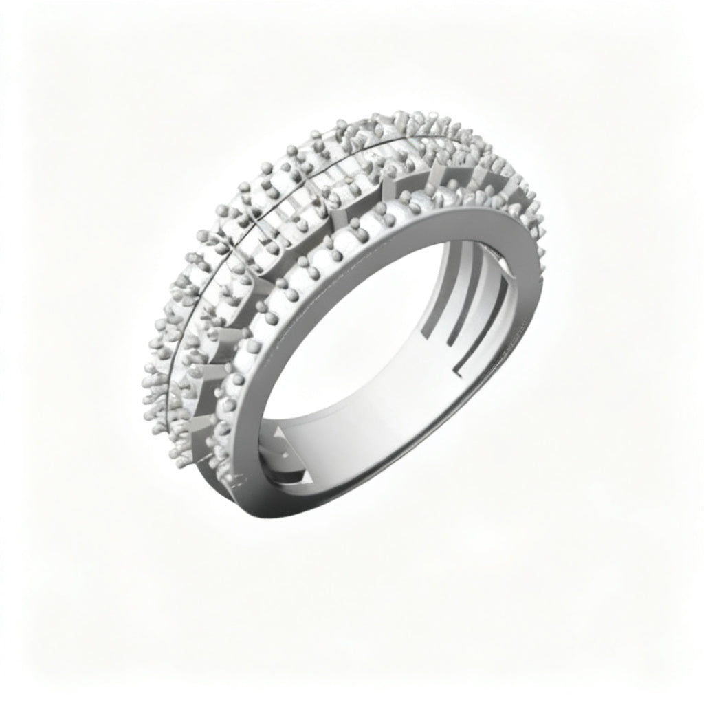Celestial Shimmer Ring White Gold Overhead View