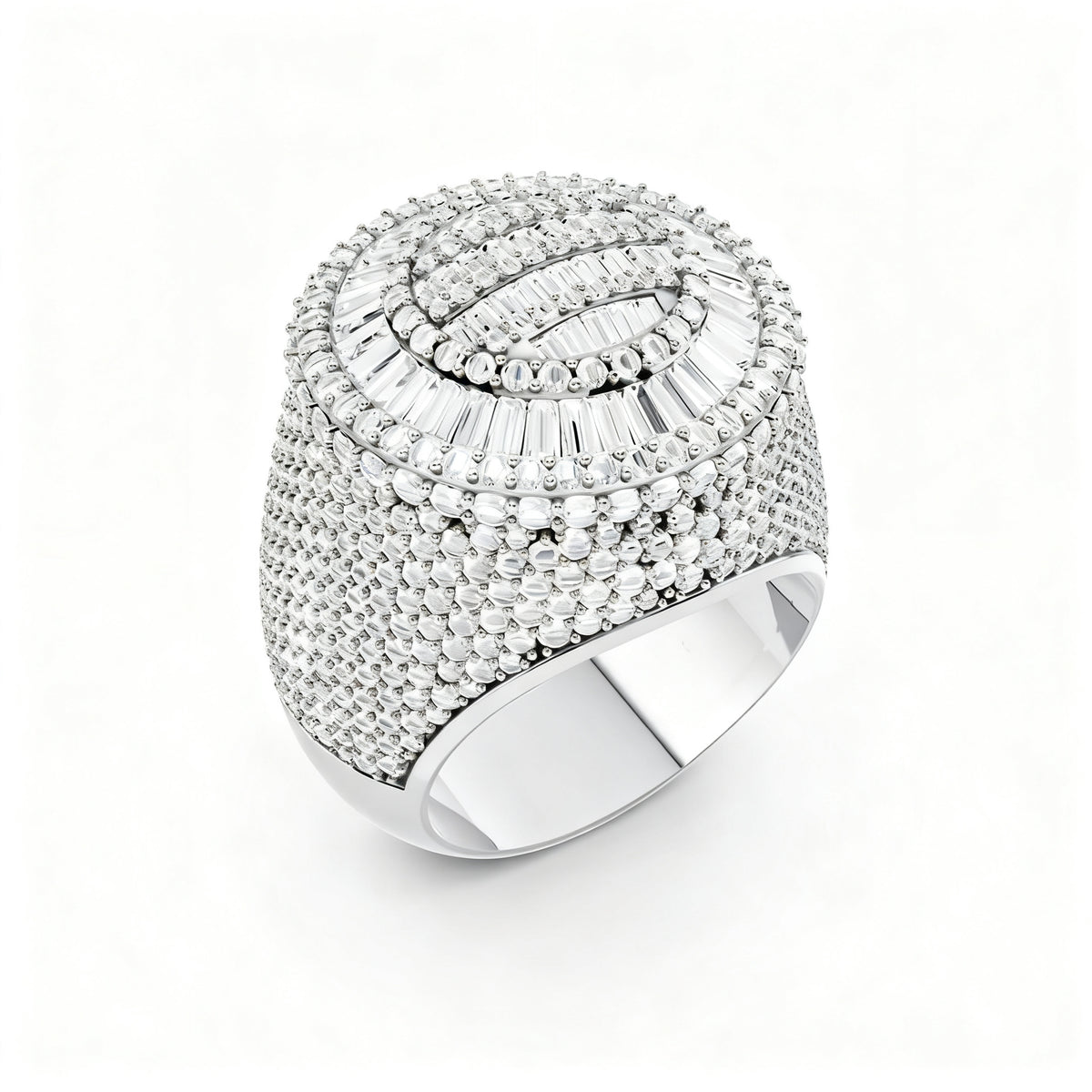 Ethereal Glitz Band White Gold Front View