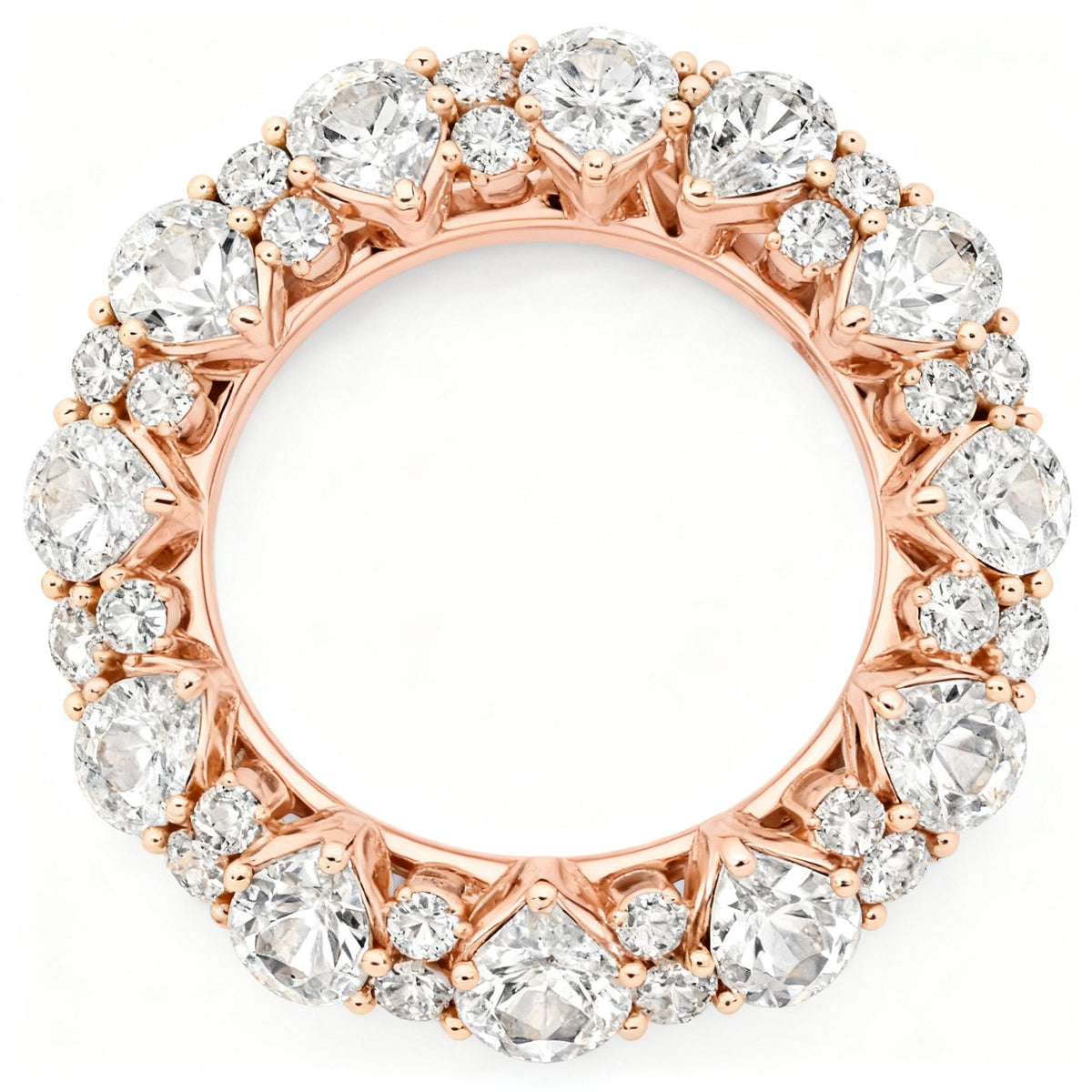 Celestial Amber Ring Rose Gold Overhead View