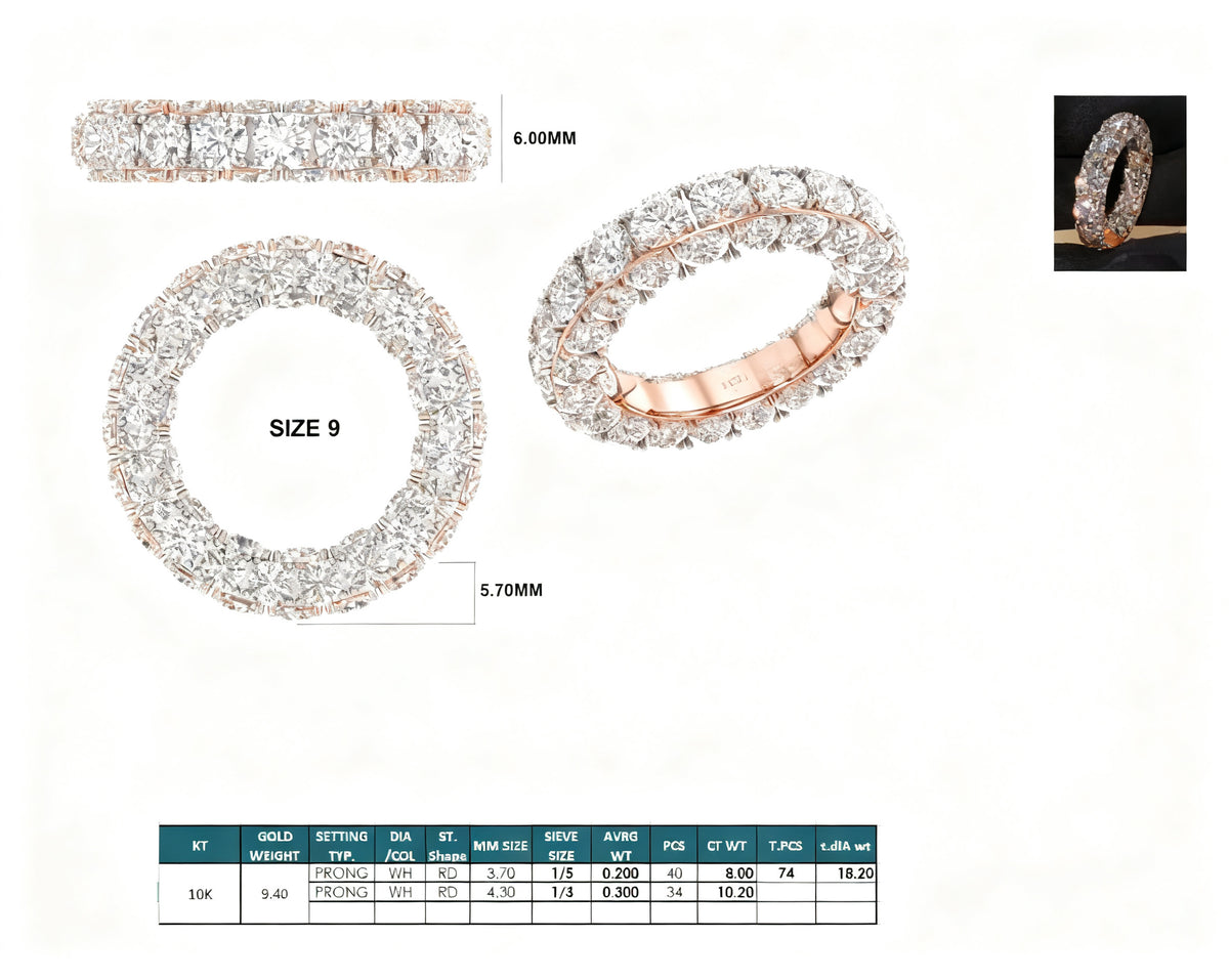 Starlight Infinity Band Rose Gold Side View