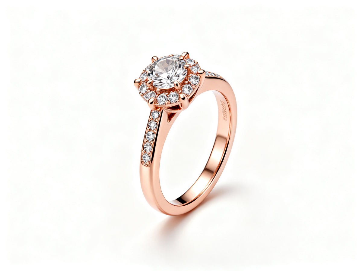 Celestial Glow Ring - Rose Gold - Side View