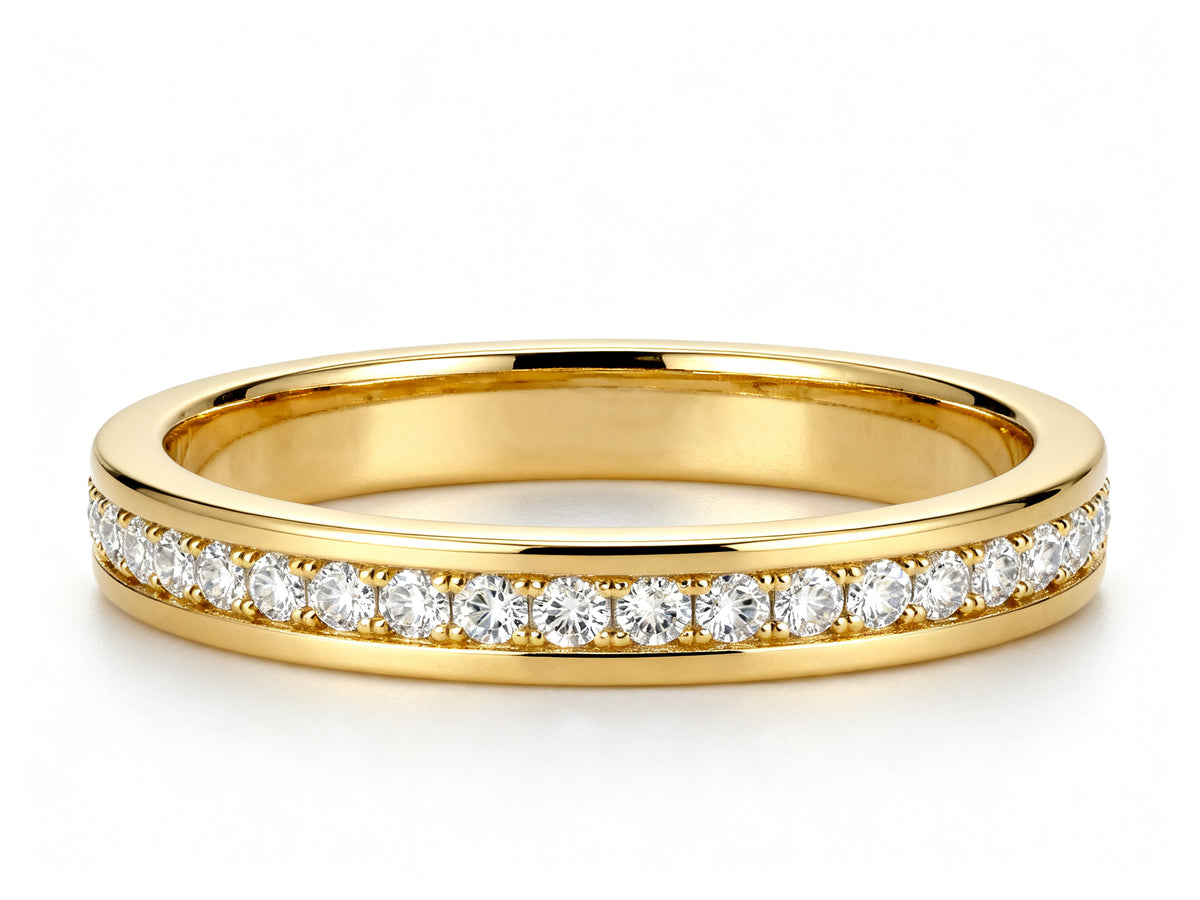 Celestial Shimmer Band - Yellow Gold - Side View