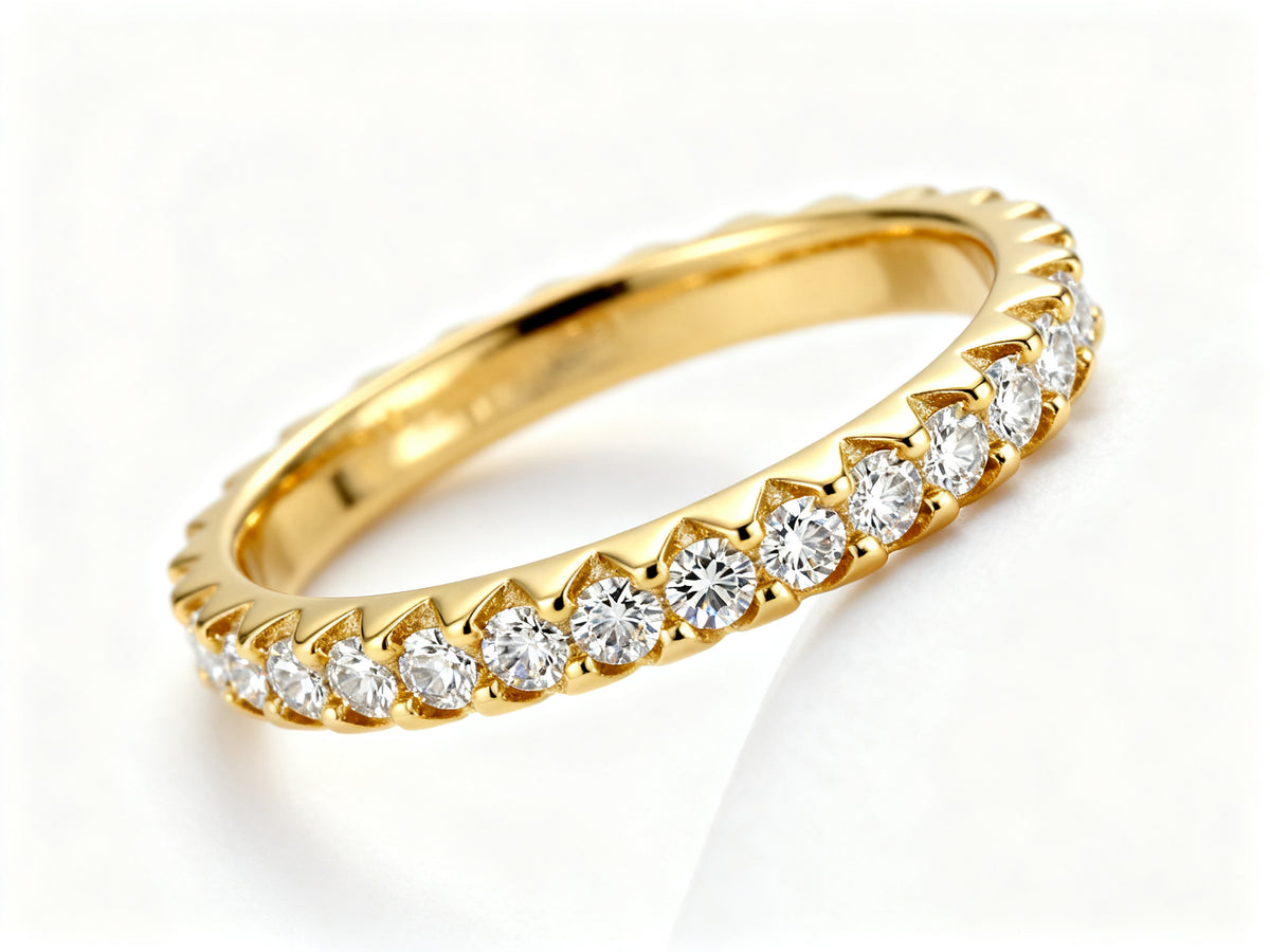 Stellar Radiance Band - Yellow Gold - 45 Degree View