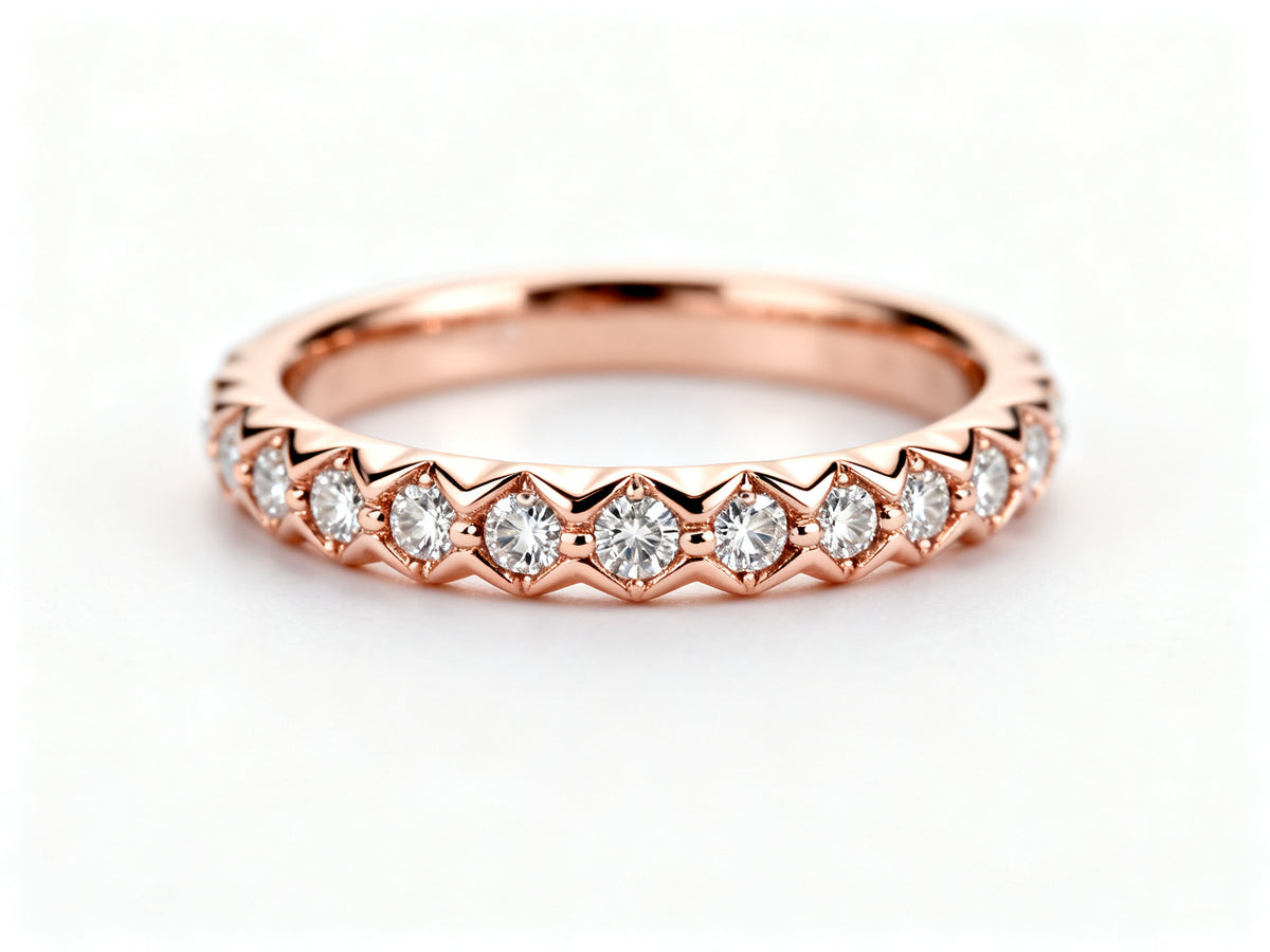 Stellar Radiance Band - Rose Gold - Front View