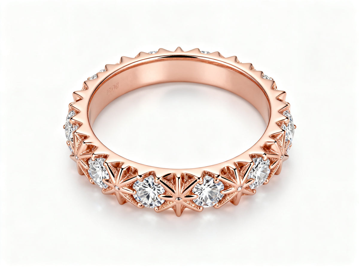 Stellar Radiance Band - Rose Gold - Top View