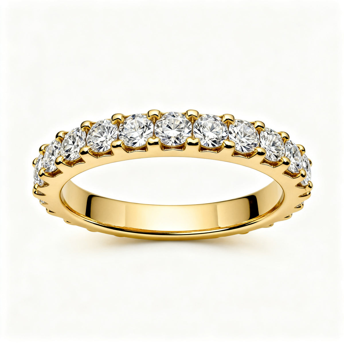 Sterling Radiance Band - Yellow Gold - Side View
