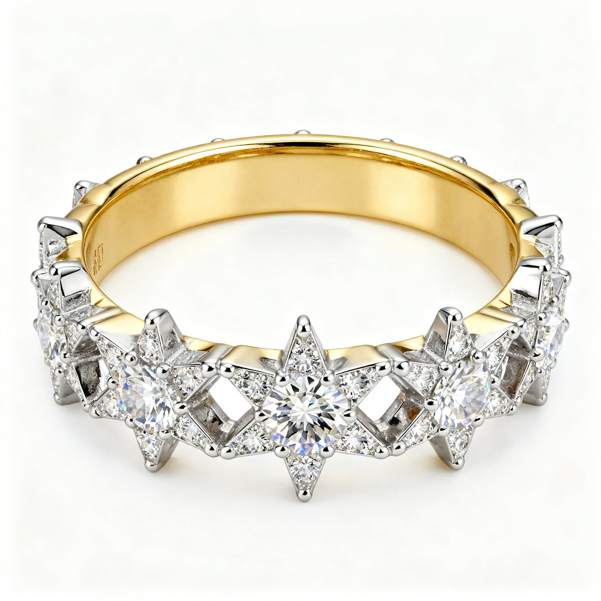 Celestial Stellar Band - Yellow Gold - Front View