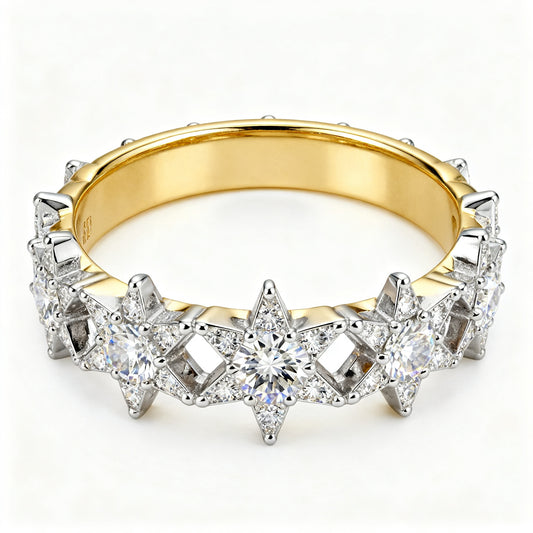 Celestial Stellar Band - Yellow Gold - Front View