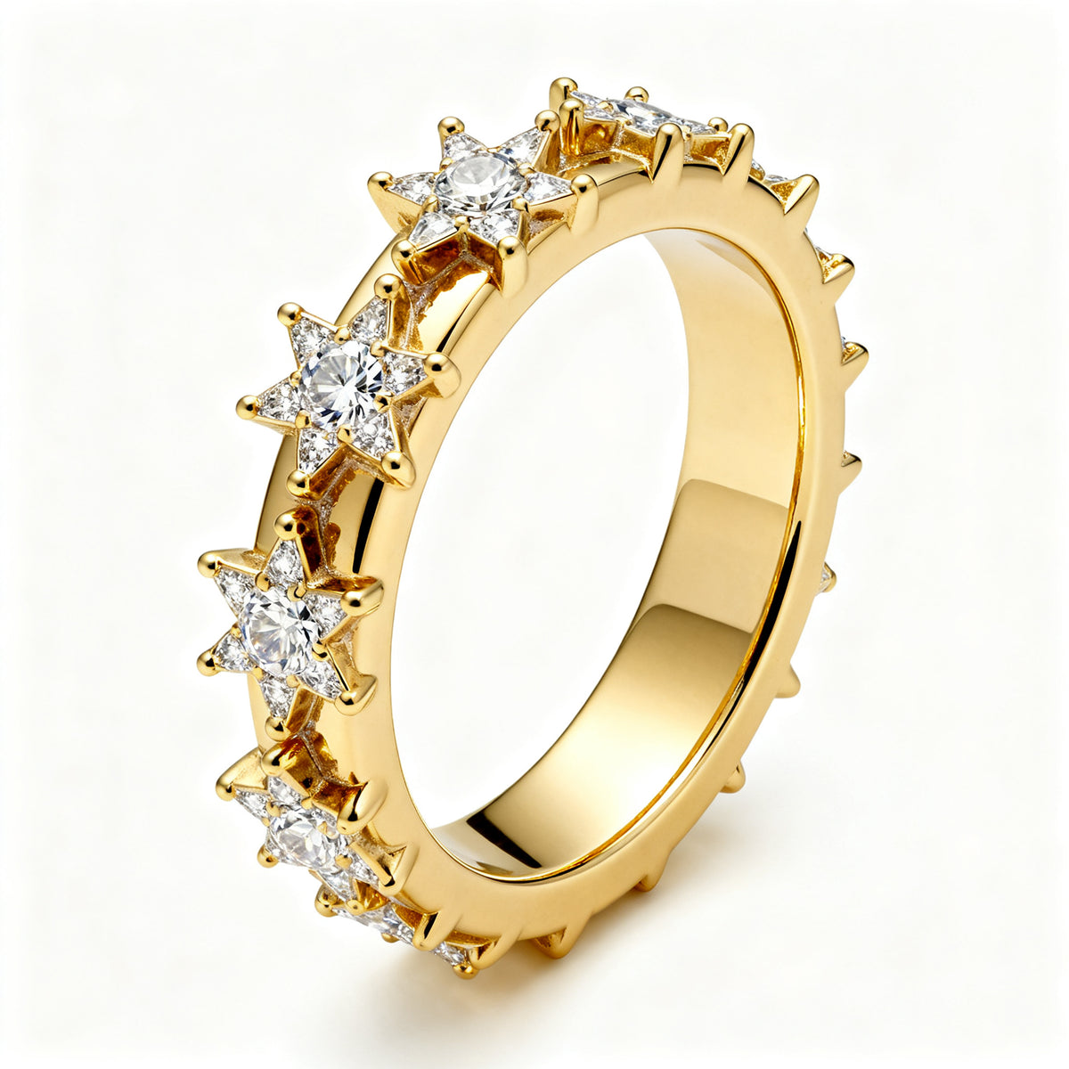 Celestial Stellar Band - Yellow Gold - Side View