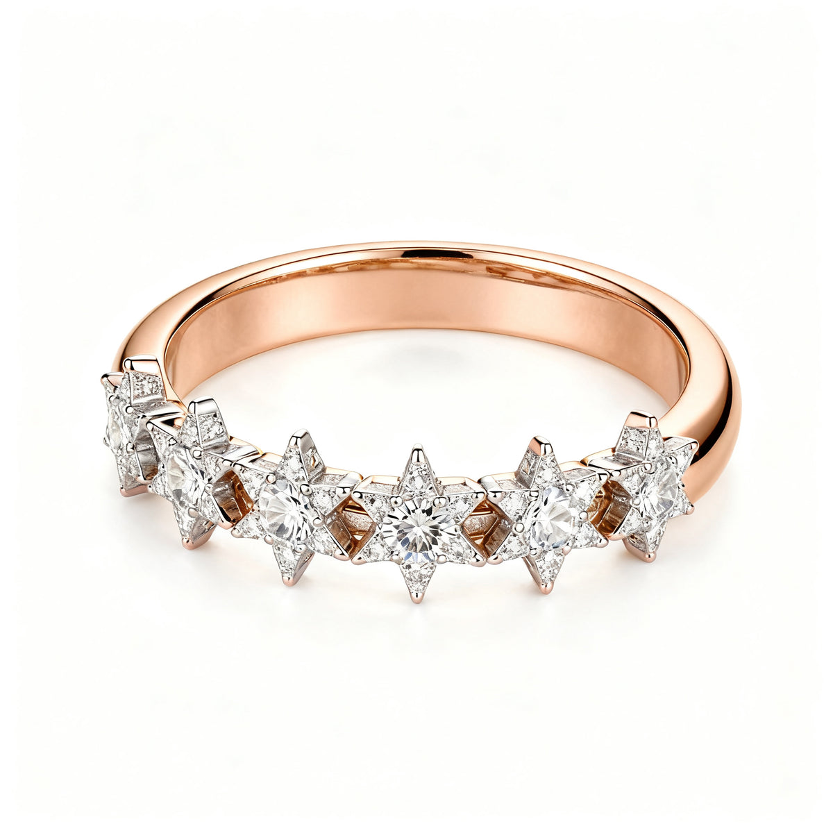 Celestial Stellar Band - Rose Gold - 45 Degree View