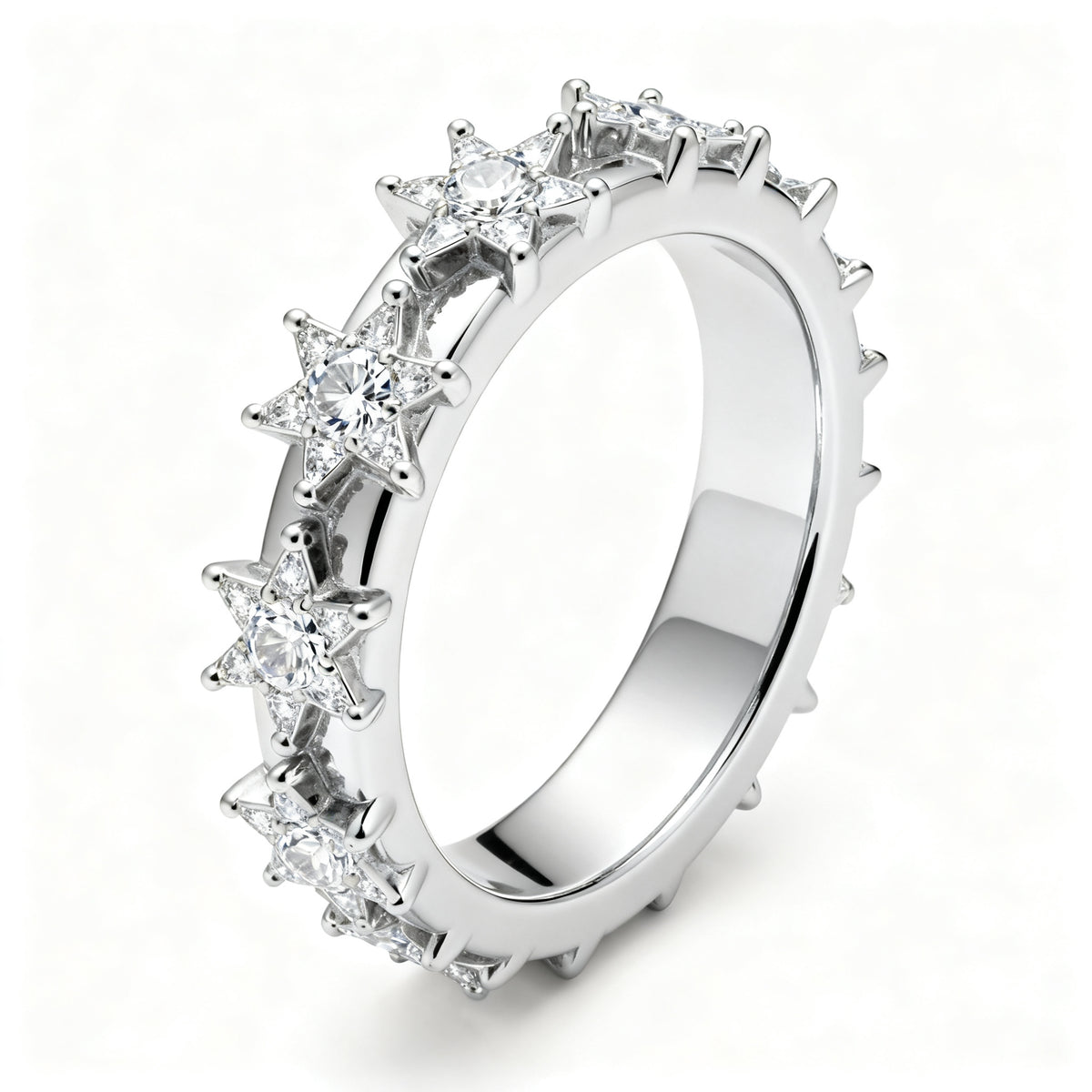 Celestial Stellar Band - White Gold - Side View