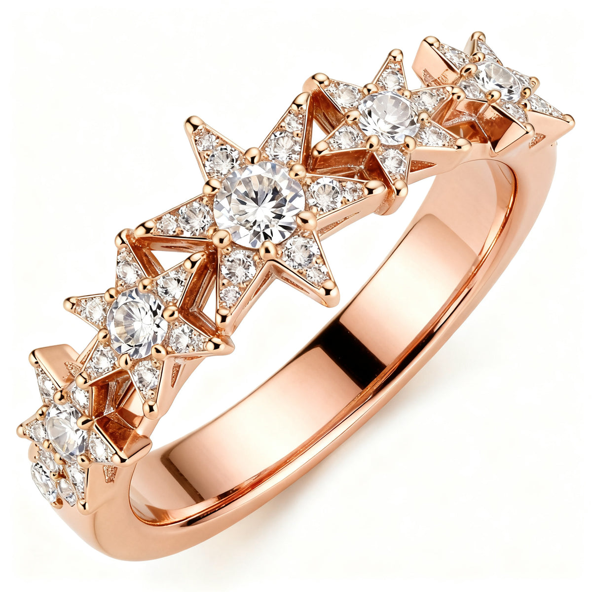 Celestial Stellar Band - Rose Gold - Top View