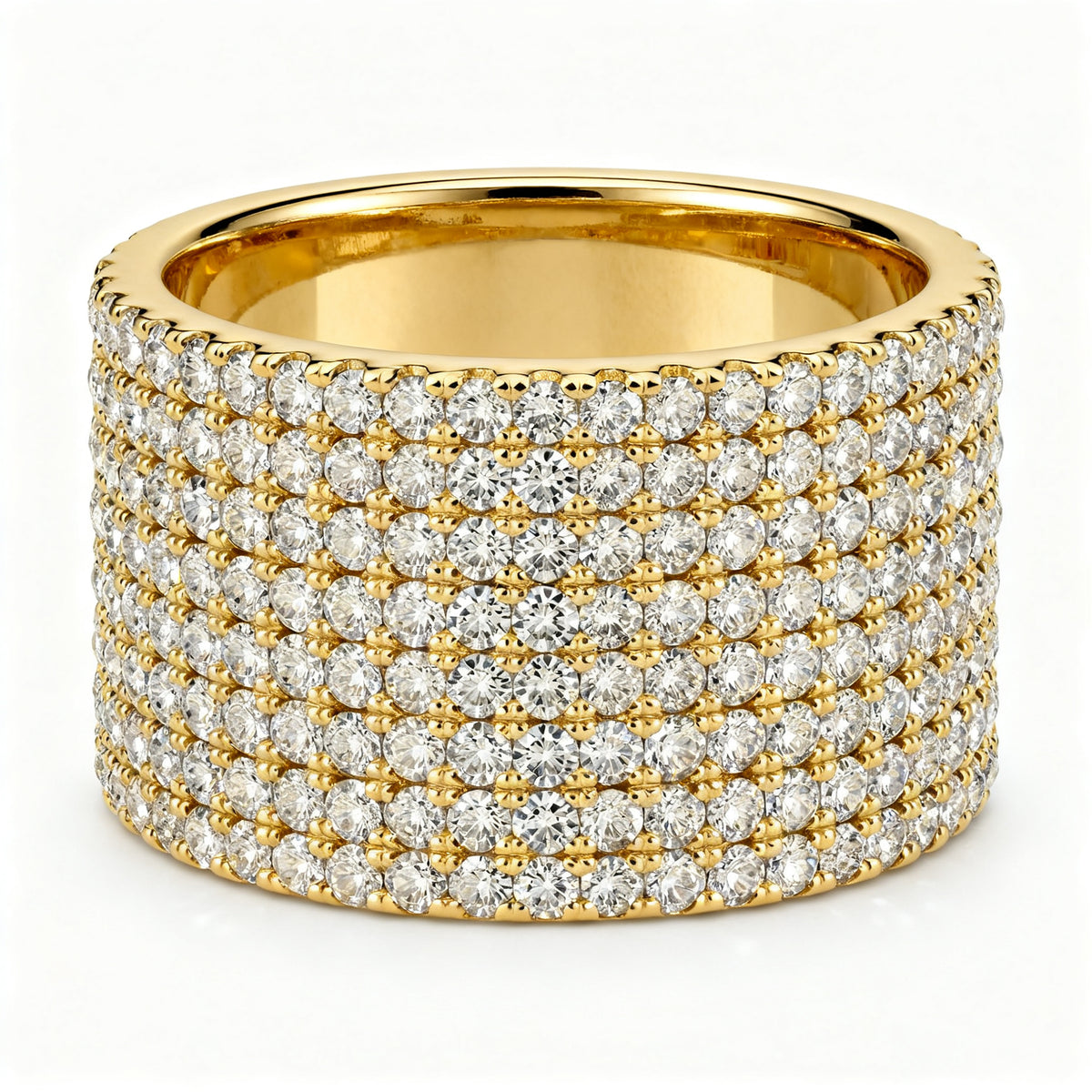Celestial Pave Band - YG Front