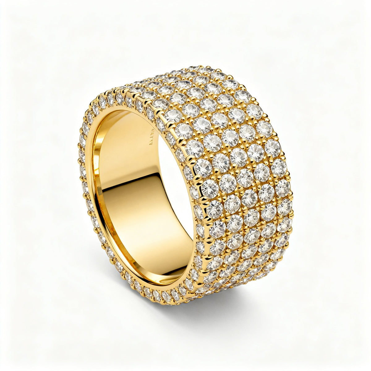 Celestial Pave Band - YG 45deg
