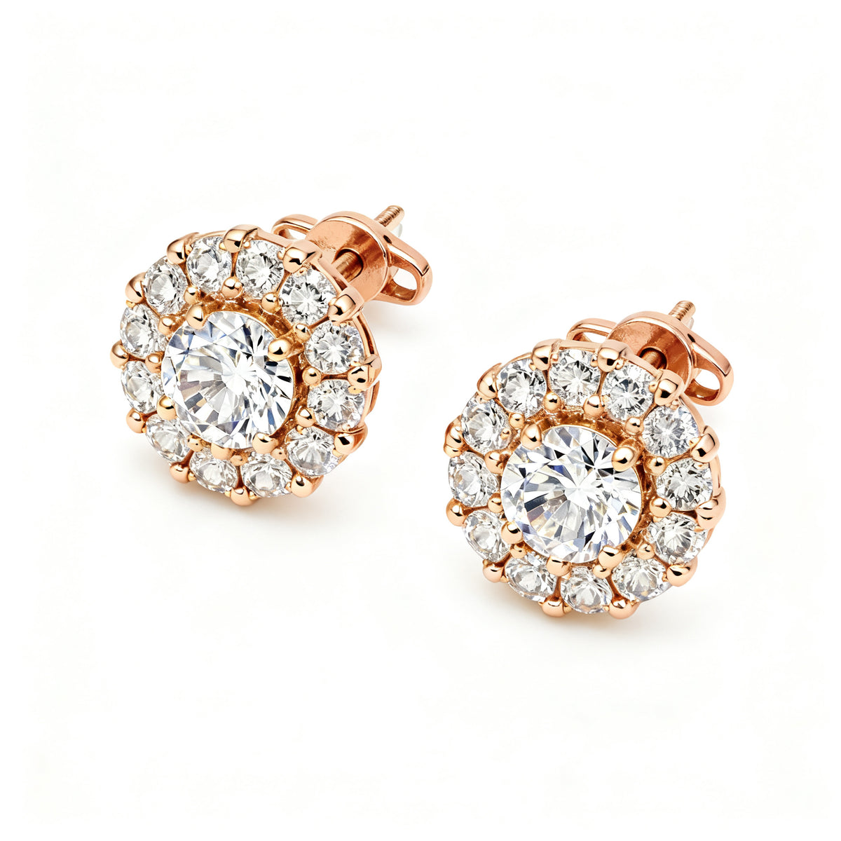 Lab-Grown Diamond Luxe Back Earrings - RG Overhead