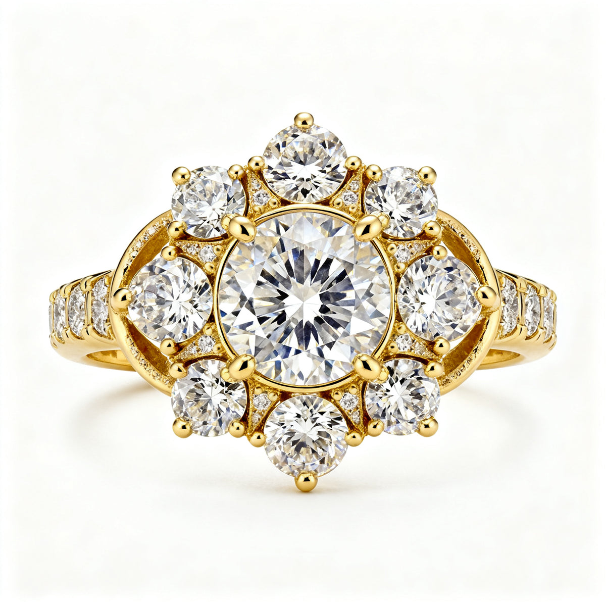 Lab-Grown Diamond Luxe Back Earrings - YG Front