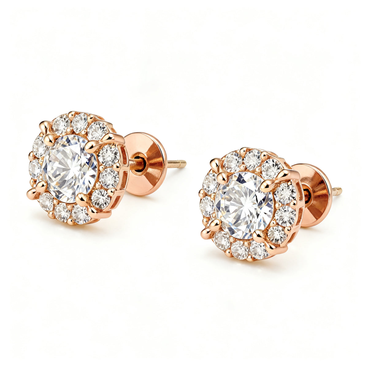 Lab-Grown Diamond Luxe Back Earrings - RG 45deg